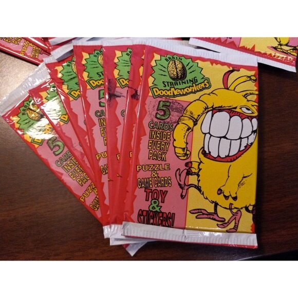 Brain Straining Doodlewonkers Puzzle & Game Cards Stickers 17 Unopened Packs - Picture 3 of 7